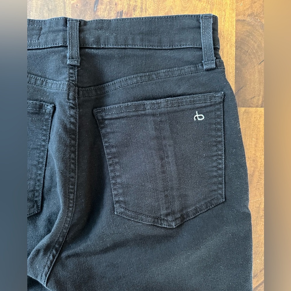 Rag & Bone Nina High-Rise Ankle Skinny Jean Women’s Size 25 No Fade Black